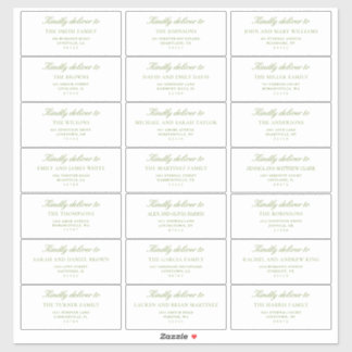 Pegatina Elegant Sage Green Wedding Guest Address Labels