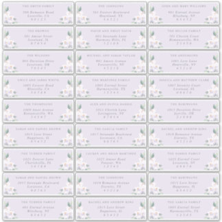 Pegatina Elegant Watercolor Orchids Guest Address Labels