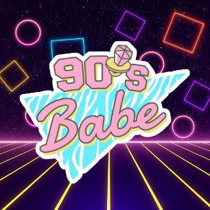 Pegatina Elegante bebé retro divertido de los años 90