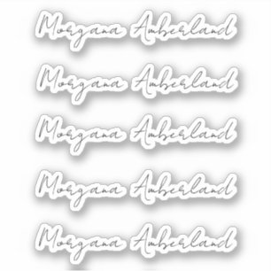 Pegatina Elegante Black Script Name Office Cut Vinyl