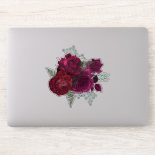 Pegatina Elegante Bouquet Magenta Rosa Floral