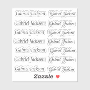 Pegatina Elegante Curte Italic script 2 tipo nombre persona