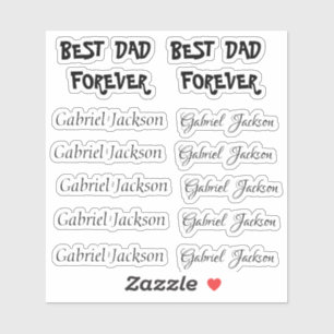 Pegatina Elegante Curte Italic script 3 tipo nombre persona