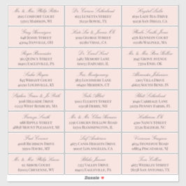 Pegatina Elegante dirección de invitado Boda Rubor Gray Scr