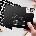 Pegatina Elegante dirección de invitado del boda individual<br><div class="desc">Etiqueta de marca de marca de dirección individual de invitado - Pregúntame si tienes alguna consulta</div>