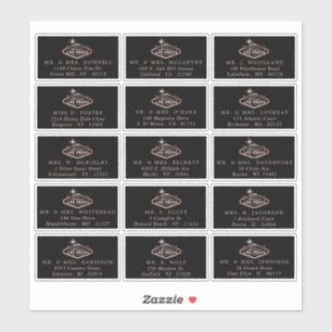 Pegatina Elegante dirección de la boda de destino de Las Ve