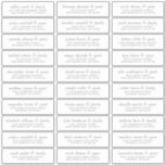 Pegatina Elegante dirección de nombres de invitados Boda de<br><div class="desc">Compuesto por simple tipografía sans serif y moderna serif. Estos elementos son sencillos,  elegantes y modernos. Esto tiene 30 pegatinas. Este es el diseño exclusivo de la revista White Paper Birch Co. para Zazzle. Disponible aquí: http://www.zazzle.com/store/whitepaperbirch</div>