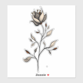 Pegatina Elegante Flor Decorativa Abstracto Arte