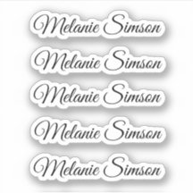 Elegante guión caprichoso negro nombre personaliza