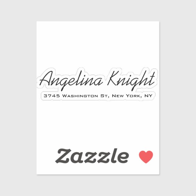 Pegatina Elegante guión de escritura a mano único de moda (Hoja)