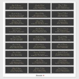 Pegatina Elegante Guión De Oro En La Dirección De La Lista