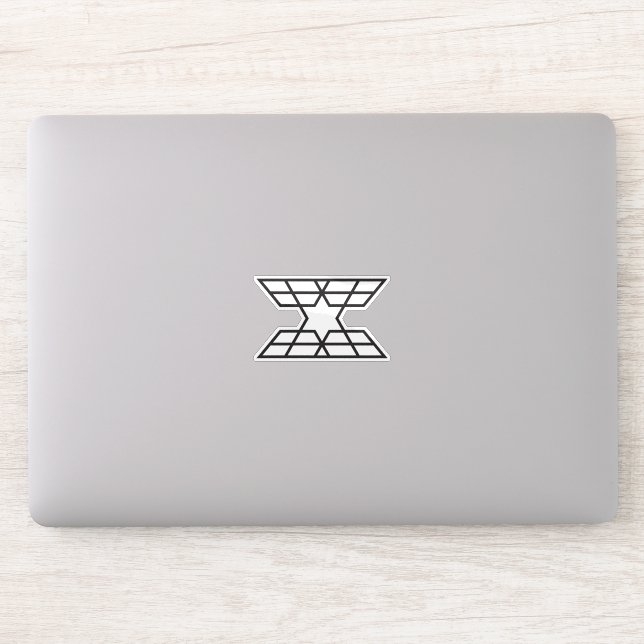 Pegatina Elegante letra geométrica X con estrella (Ordenador)