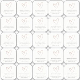 Pegatina Elegante minimal nombre simple de invitado Rubor H