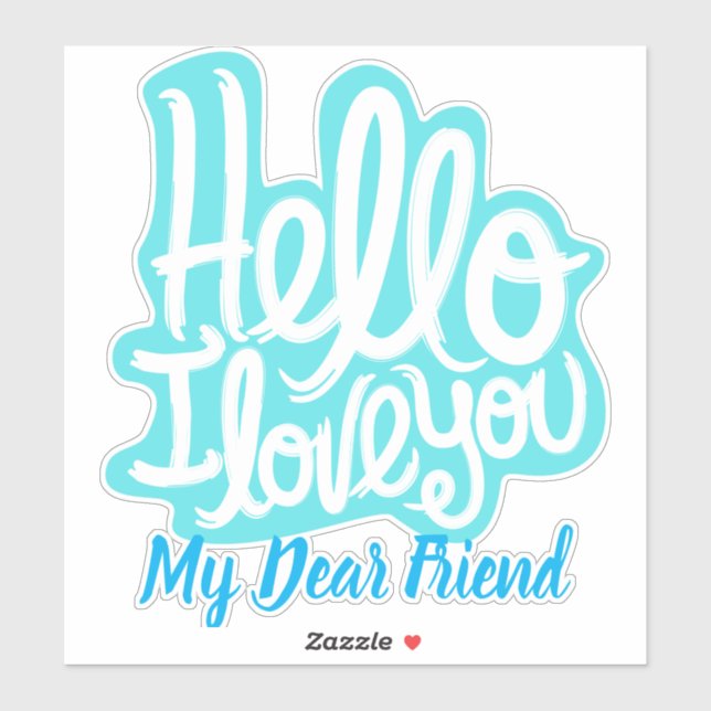 Pegatina elegante, moderno y de moda, me encanta (Hoja)