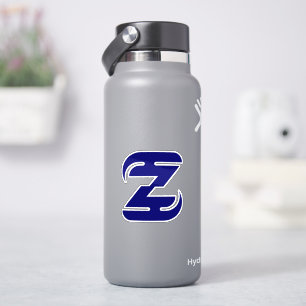 Pegatina Elegante monograma de la letra Z azul