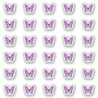 Elegante morado mariposa besa monograma