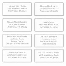 Elegante nombre de invitado individual y envío de 