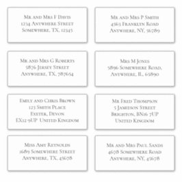 Pegatina Elegante nombre de invitado individual y envío de 
