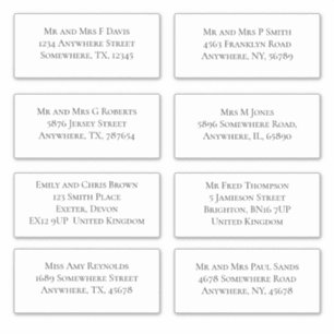 Pegatina Elegante nombre de invitado individual y envío de