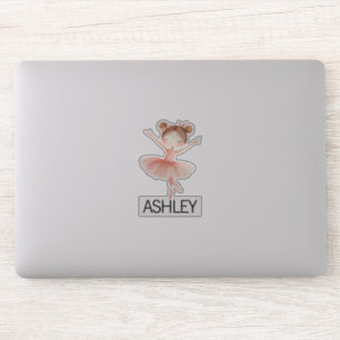 Pegatina Elegante nombre personalizado de bailarina