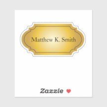 Elegante nombre profesional de oro