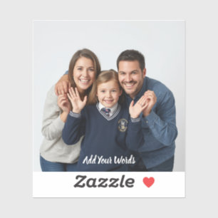 Pegatina Elegante Personalizado con Foto y Texto Personaliz