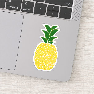 Pegatina Elegante piña amarilla