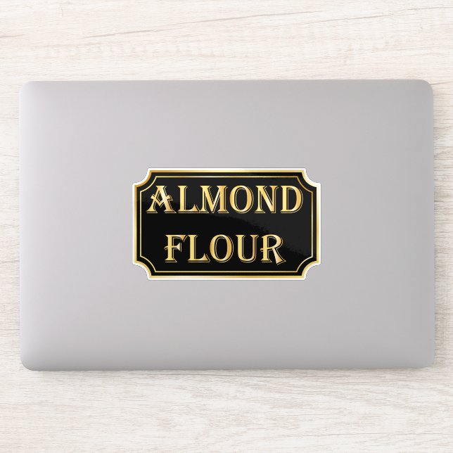 Pegatina Elegante rótulo de destilador negro y dorado (Ordenador)