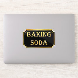 Pegatina Elegante rótulo de destilador negro y dorado