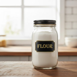 Pegatina Elegante rótulo de destilador negro y dorado