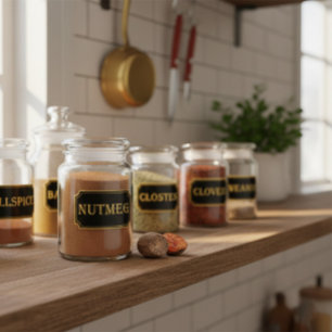 Pegatina Elegante rótulo de destilador negro y dorado
