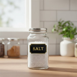 Pegatina Elegante rótulo de destilador negro y dorado