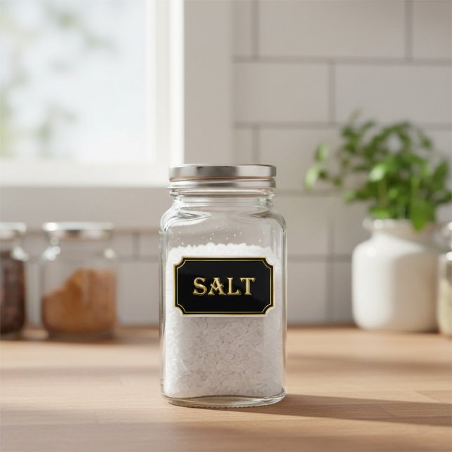 Pegatina Elegante rótulo de destilador negro y dorado (Subido por el creador)