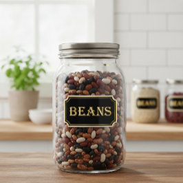 Pegatina Elegante rótulo de destilador negro y dorado