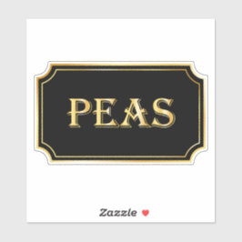 Pegatina Elegante rótulo de destilador negro y dorado