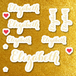Pegatina Elegante Script Faux Gold Name DIY Personalizado C