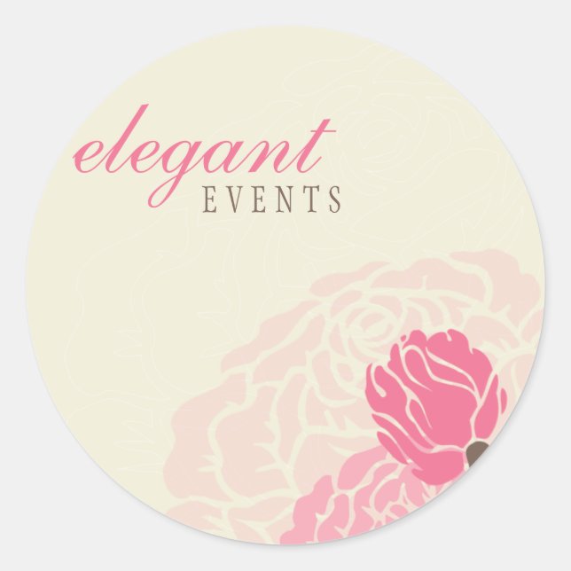 PEGATINA ELEGANTE SEAL :: elegante rosa 1 (Anverso)