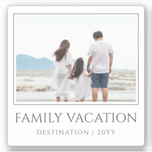 Pegatina Elegante vacaciones familiares Foto de viaje fam
