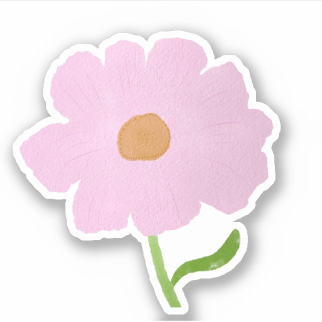 Pegatina Elegante vegetación de flores rosadas florecientes (Anverso)
