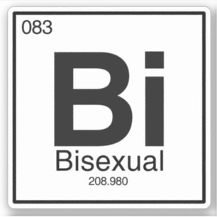 Pegatina Elemento de tabla periódica bisexual