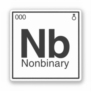Pegatina Elemento NB - Tabla periódica no binaria