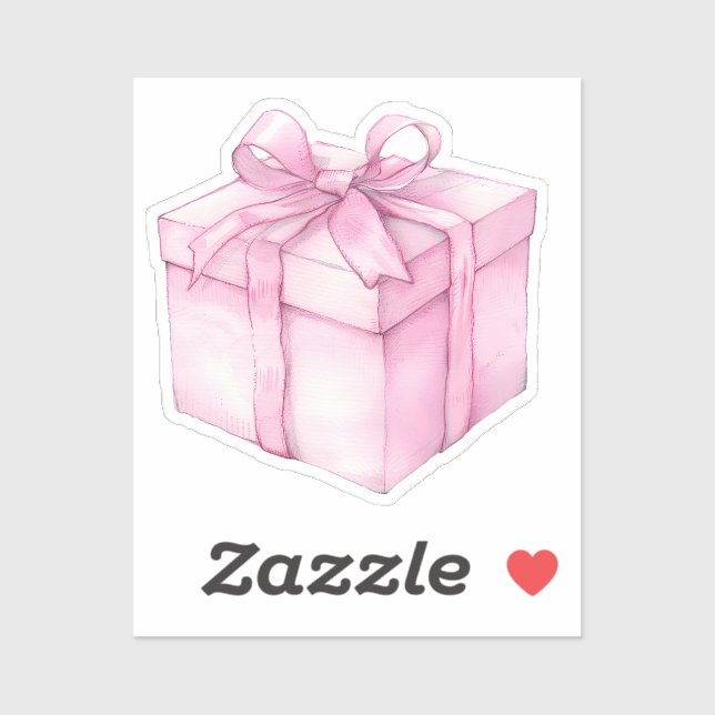 Pegatina Elementos Coquette de color de agua (Hoja)