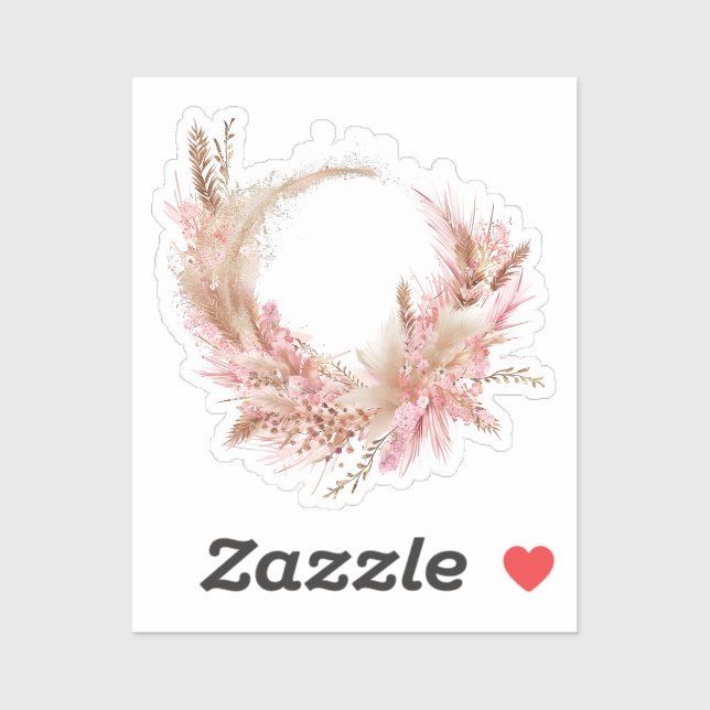 Pegatina Elementos Coquette de color de agua (Hoja)