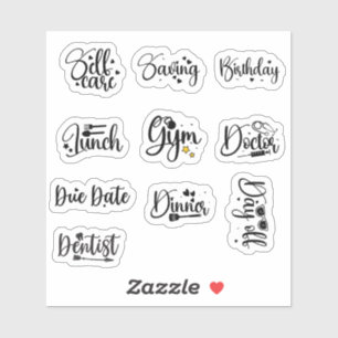 Pegatina Elementos esenciales del planificador: Hoja de sti