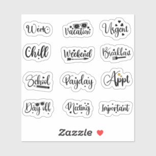 Pegatina Elementos esenciales del planificador: Hoja de sti