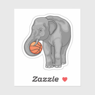 Pegatina Elephant Baloncesto