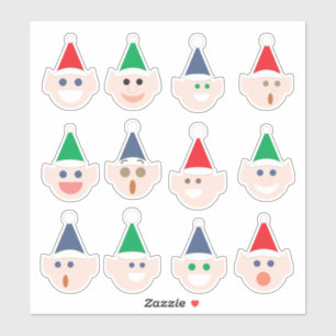 Pegatina Elf (Elves) se enfrenta a Personalizados Navidades