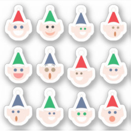 Pegatina Elfos de Santa Claus encabezan Navidades Personali