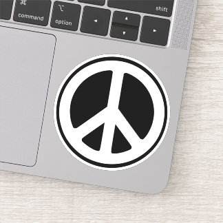 Pegatina Elija su círculo de símbolos de paz de colores