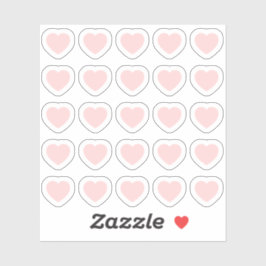 Pegatina Elija su color 25 formas de corazón pequeño